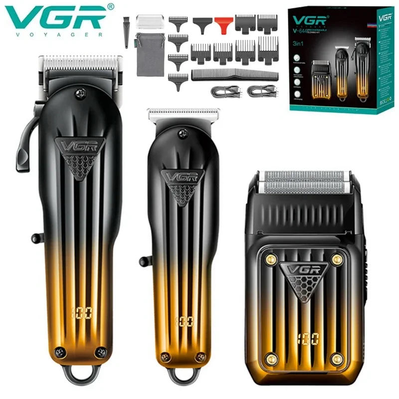 Description Picture 2 of itemVGR Comno Kit Barber Hair Clipper Professional Electric Shaver Rechargeable Beard And Hair Trimmer For Men Haircut Machine V-644