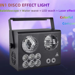 Remote control & DMX512 4IN1 LED effect light Magic ball wash water wave laser magic ball light KTV bar dj event light show