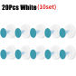 20pcs-White (10set)