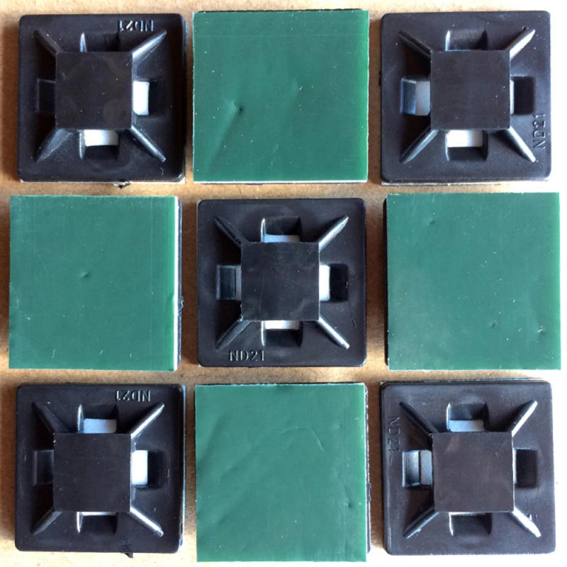 Description Picture 6 of itemCable tie mount Black White Zip Tie car Cable Wire Removable Wall Holder Mount Clip green glue Self Adhesive cable tie base