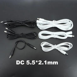 22awg 3A DC Male To male female Power supply Adapter white black cable Plug 5.5x2.1mm Connector wire 12V Extension Cords K5