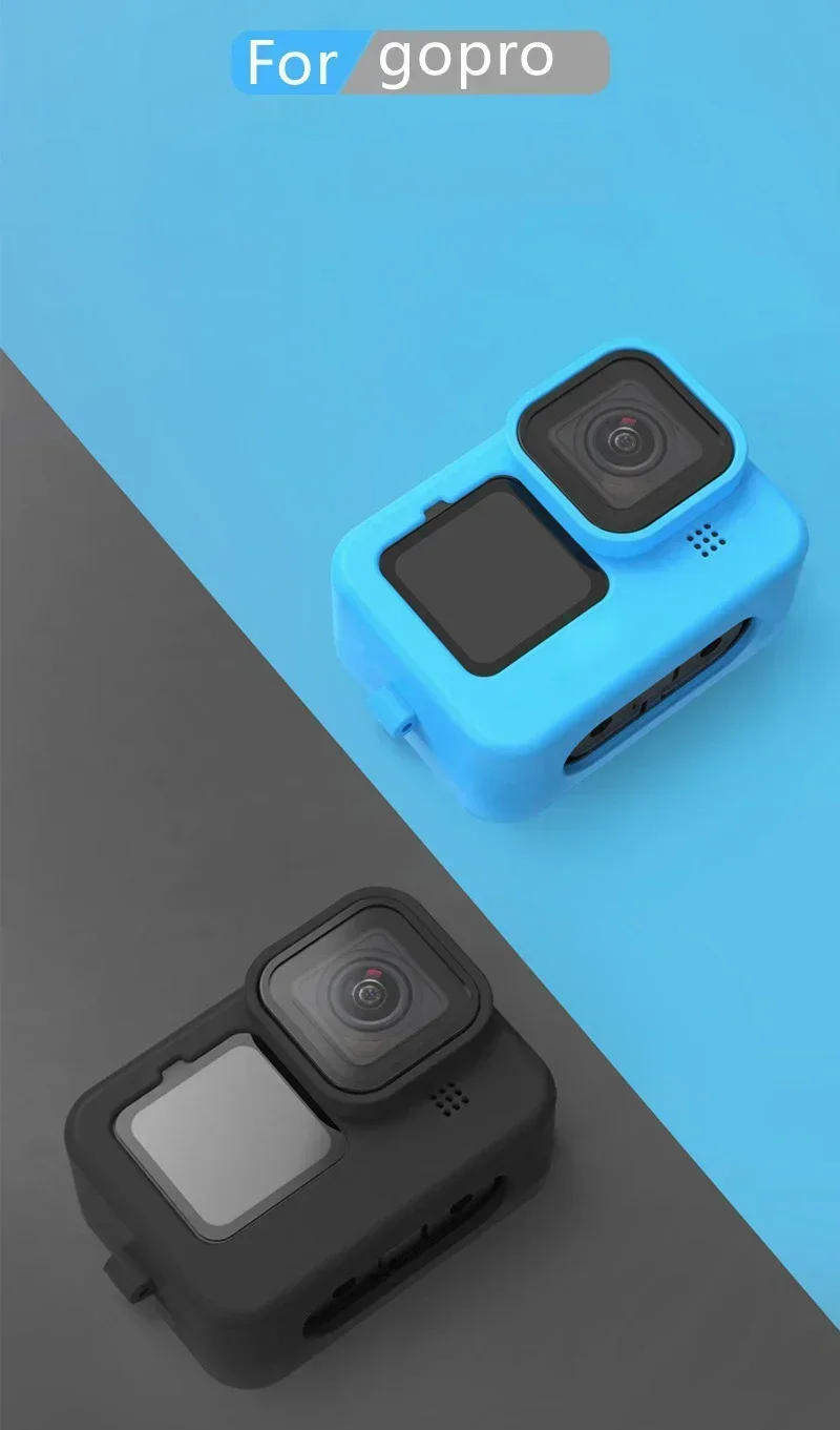 Description Picture 6 of itemSoft Silicone Case Lens Cap Cover Protector Shell For GoPro 9  Camera Frame Wrist Strap Screen Lens cover Accessories