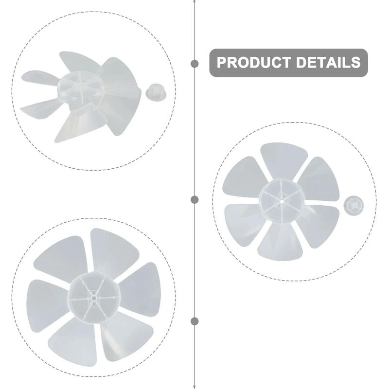 Description Picture 4 of item10Inch Plastic Fan Blade 6-Blade Household Electric Fan Replacement Parts General Table Fan Floor Fan Wall Fan Blades Fan Part