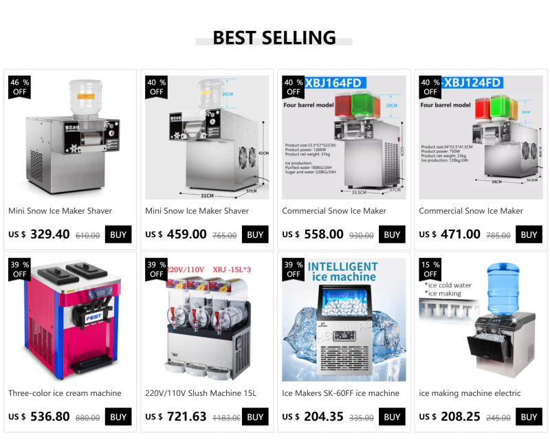 Description Picture 2 of itemVertical water dispenser Multifunctional ice maker Small home bar commercial milk tea shop Round ice cube making machine