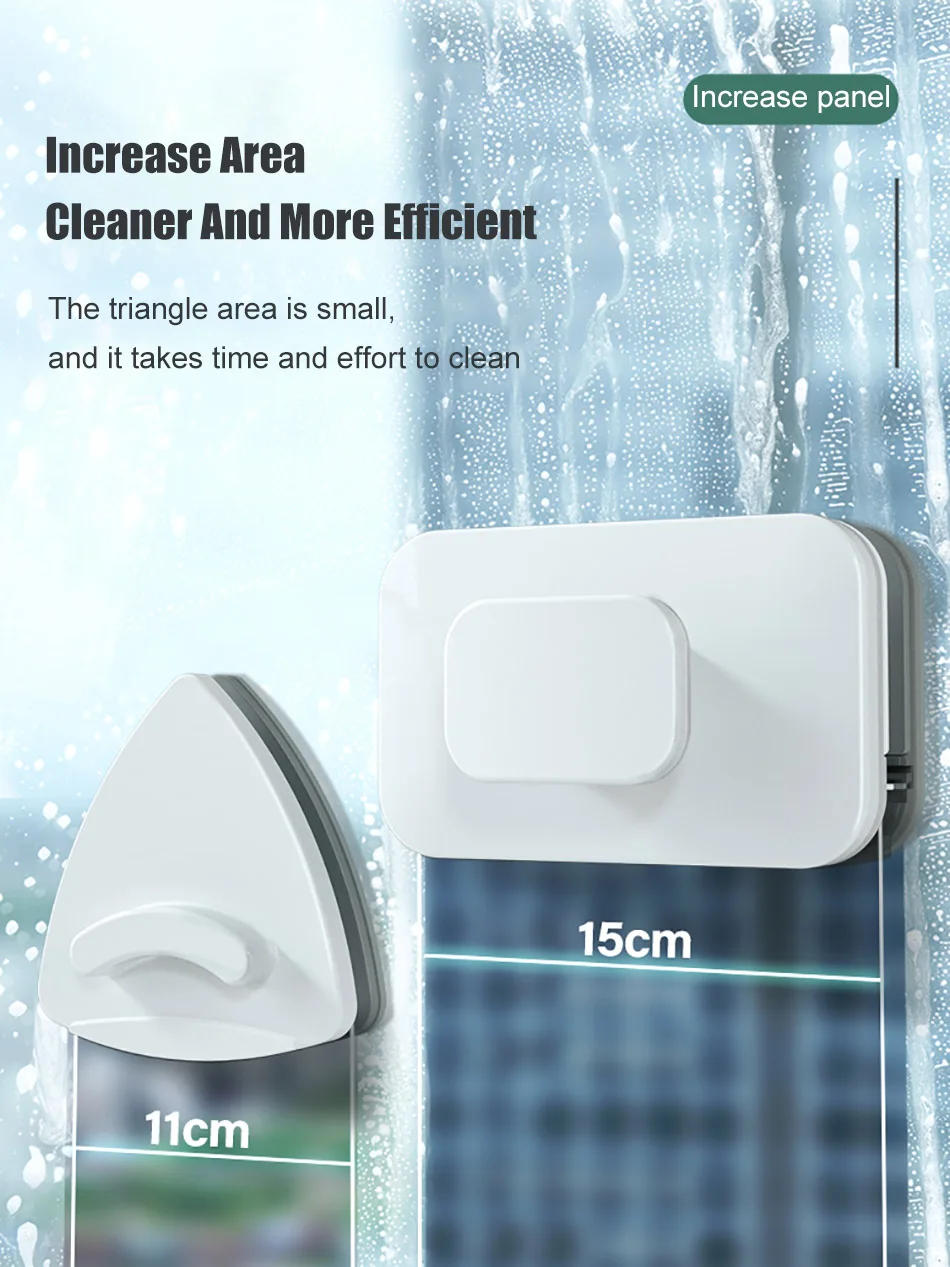 Description Picture 2 of itemNEW Magnetic Window Cleaner Brush Double-Side Automatic Water Discharge Wiper Glass Window Brush Cleaning Household Tools