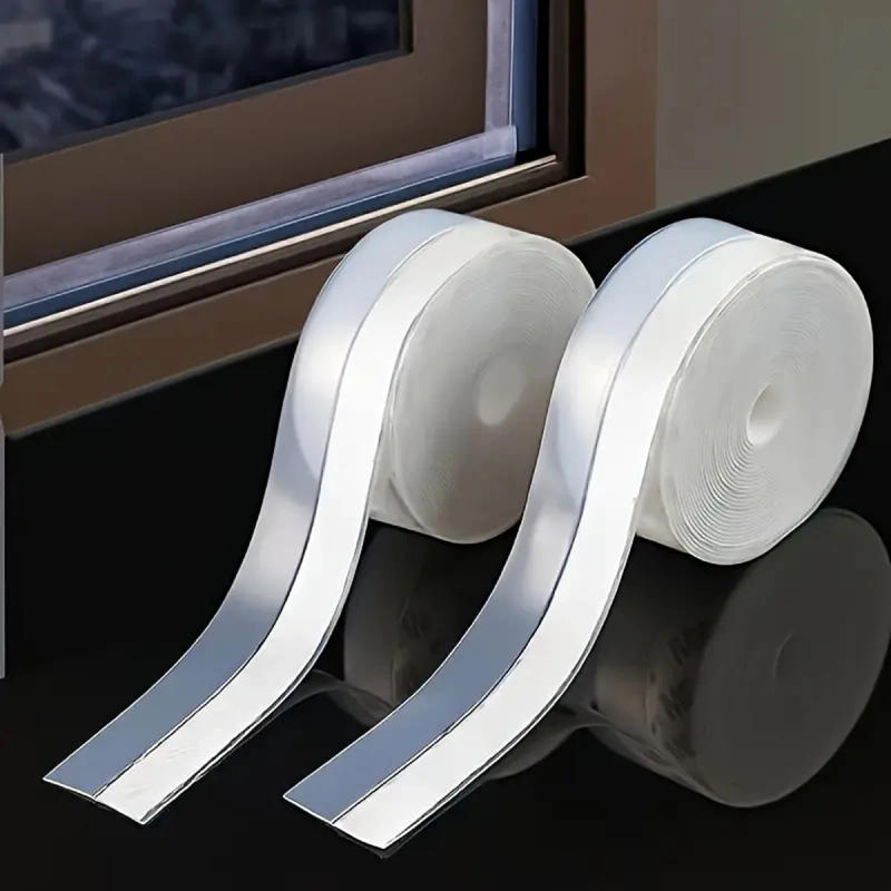 Description Picture 6 of item1pc Silicone Rubber Seal Strip Tape Caulk Tape Self Adhesive Door Sealing Strip Door Bottom Windproof Paste Window Insulation