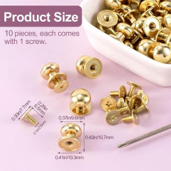 10pcs Mini Knobs Small Handles Cabinet Pulls Antique Gold Jewelry Wooden Box Drawer With Screw For Furniture Hardware