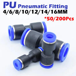 Pneumatic Fittings Plastic Connector PU 4/6/8/10/12/14/16mm Air Fitting water Hose Tube Push in Straight Gas Quick Connectors