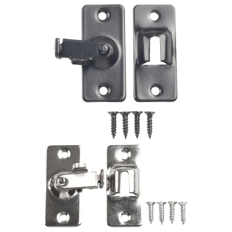 Description Picture 5 of itemDoor Lock  Degree Barn Door Latch Bolts Stainless Steel Hook Latch Window Cabinet Locks Right Angle Sliding Gates Lock Hardwares
