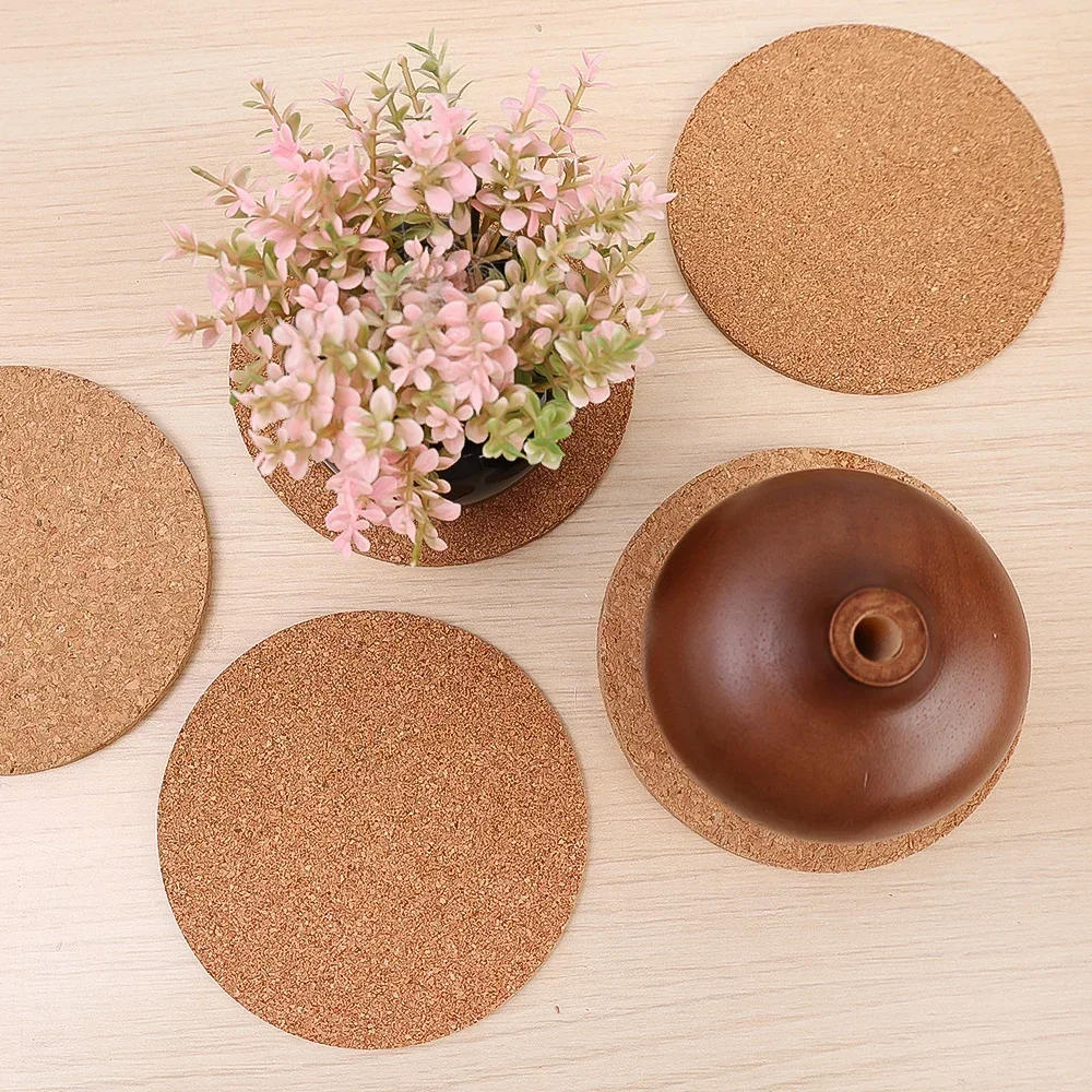Description Picture 5 of item30/1PCS Non-Slip Cork Coaster Natural Round Wooden Cup Mat Heat Insulation Pads Tea Coffee Mug Drinks Holder Table Decoration