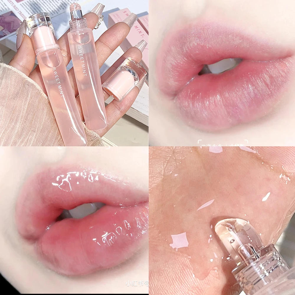 Description Picture 2 of itemPlumping Jelly Lip Gloss Lasting Moisturizing Transparent Lip Oil Water Light Mirror Liquid Lipstick Women Lips Makeup Cosmetics