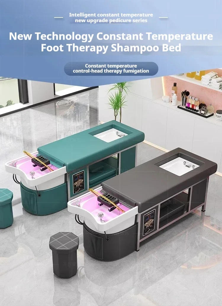 Description Picture 2 of itemHead Spa Stretcher Shampoo Treatment Massage Bed Salon Equipment Furniture Machine Salon Chairs Hair Stylist  Fryzjerskie Water