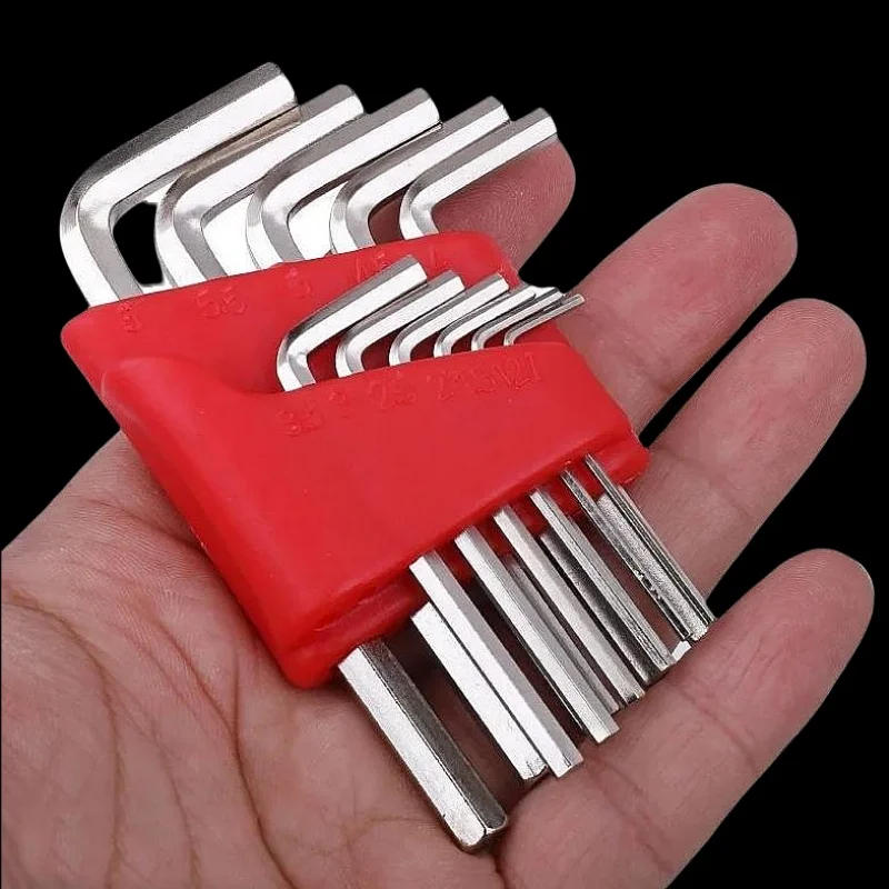 Description Picture 4 of item5/8/11 Pcs Metric Allen Wrench Set Inch Wrench L Wrench Keys Size Allen Key Short Arm Vehicle Repair Tool Set Home Hand Tools