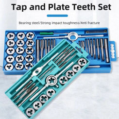 Multifunction Tap and Die Set 12/20/40Pcs M3-M12Metric Screw Thread Plugs Hand Screw Taps Straight Taper Tapping and Thread Tool