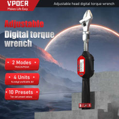 3-100 Nm Adjustable Digital Torque Wrench Spanner Head Electronic Jaw Open End Torque with Buzzer & LED, Calibrated