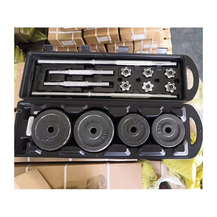 Description Picture 4 of itemWholesale Adjustable Dumbbells 50kg Barbell with Weight Plates Weights Gym Fitness Dumbbells Set Pesas Gimnasio  Kettlebell