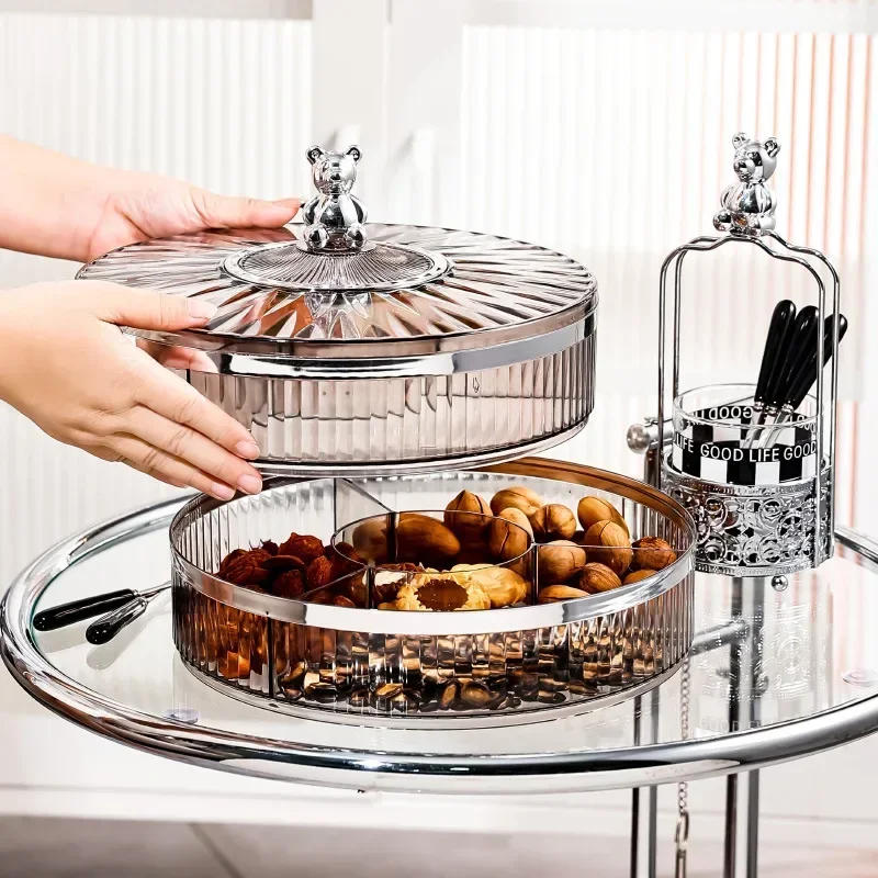 Description Picture 2 of itemMulti layer Transparent Snacks Box Dust-proof Acrylic Dry Fruit Tray Candy Nut Storage Box Modern Living Room Sundries Container