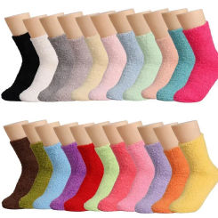 Short Socks Women Fuzzy Winter Ladies Floor Warm Plush Comfy Fluffy Coral Fleece Thick Sleeping Slippers Sock Furry Designer