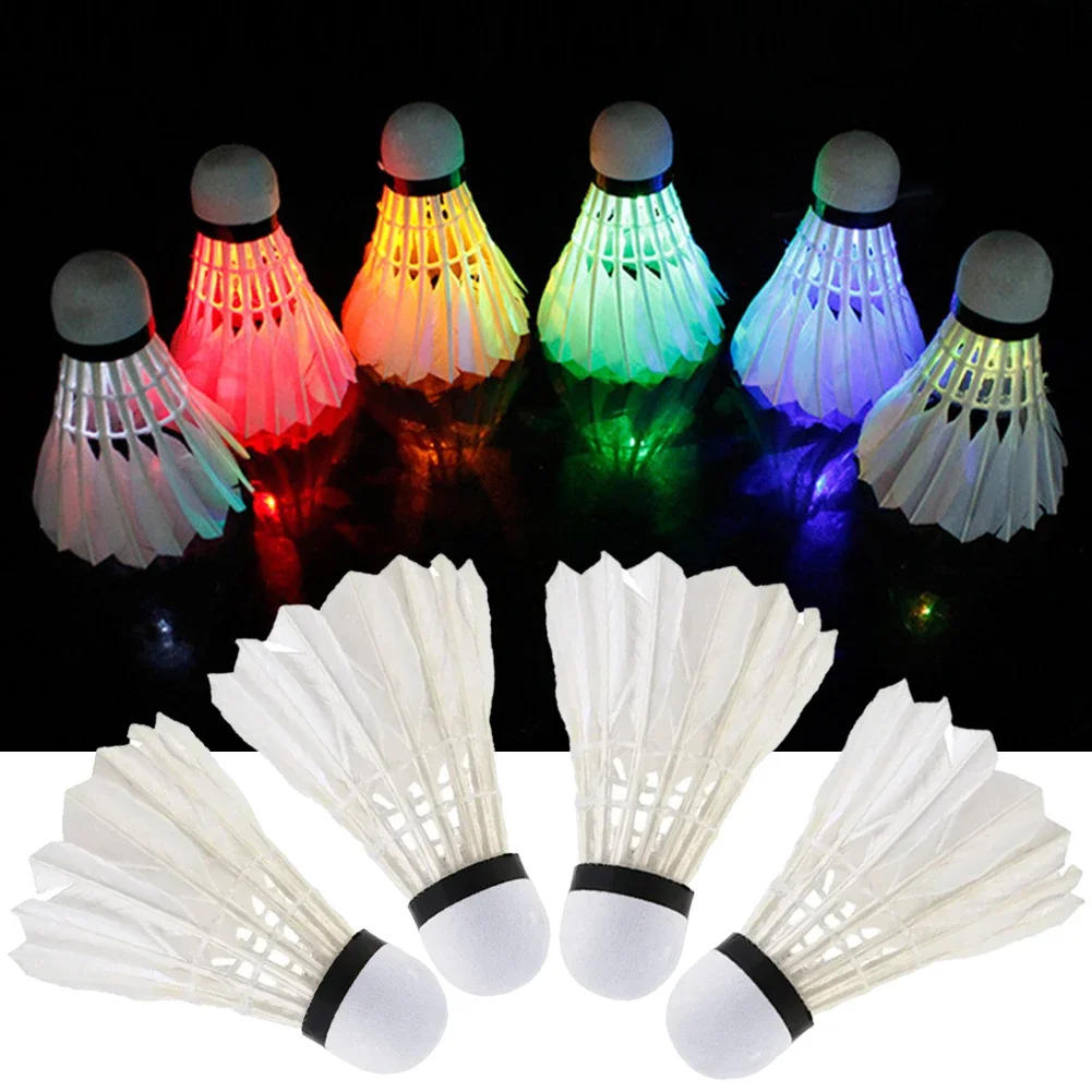 Description Picture 2 of item4Pcs Lighting Badminton Dark Night Colorful LED Lighting Sport Badminton Light Spot Shuttle cock Accessories shuttlecock