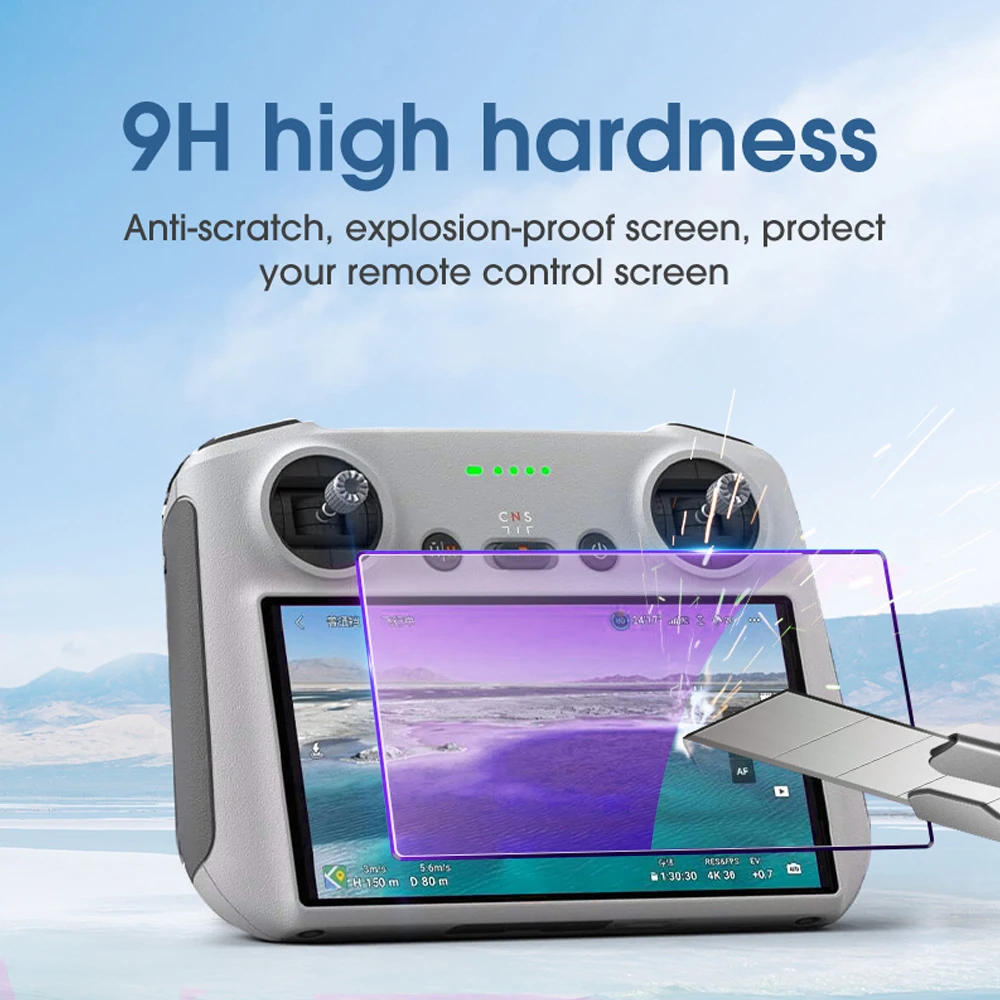 Description Picture 2 of itemHD Tempered Glass Protective Film for DJI MINI 3 PRO RC with Screen Remote Control Screen Explosion-proof Film Accessories