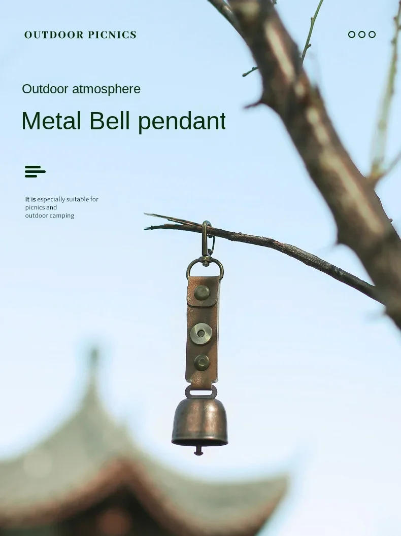 Description Picture 2 of itemCamping Bell For Hiking Loud Outdoor Safety Bear Bell For Hikers Helps To Prevent Startling Wild Animals Hiking Survival Tools