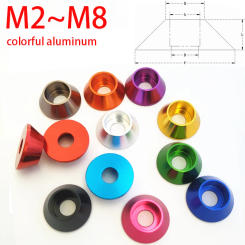 Aluminum washer M3 colorful aluminum alloy cap head gasket washer for RC Model parts For round screws