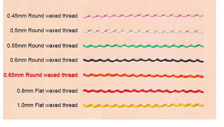 Description Picture 2 of itemRound 0.6mm Waxed Thread for Repair Leather Shoe Bag Saddle Car Interior Seat Steering Wheel Sew Stitching DIY Jewelry 44 Colors