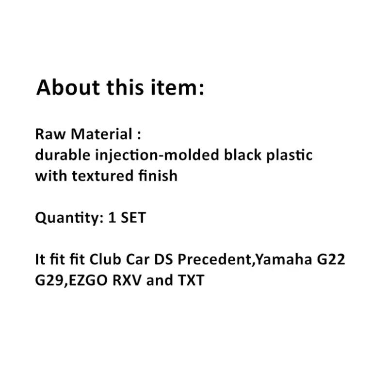 Description Picture 2 of itemGolf Cart 4 Fender Flares For Club Car DS Precedent,Yamaha G22 G29,EZGO RXV and TXT