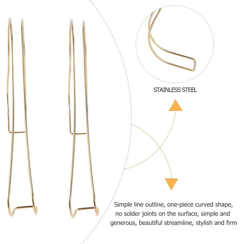 Description Picture 6 of item2Pcs Stainless Steel Shoe Display Stand High Heels Holder Sandals Boots Rack Eco Friendly Lightweight Home Hotel Shoe Hanger