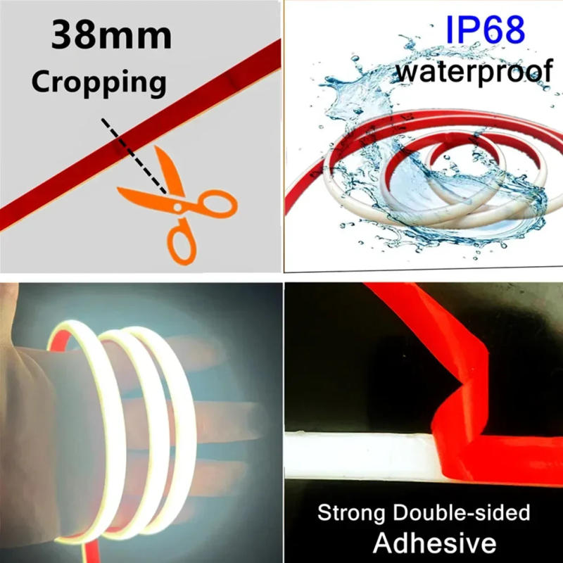 Description Picture 4 of itemCOB LED Strip Light CRI90 Flexible LED Tape 320LEDs/M IP68 Waterproof Silicone Tube DC24V High Density Liner LED Strip Lamp