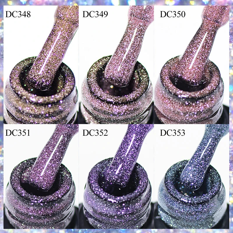 Description Picture 5 of itemMtssii 7ml Glitter Reflective Rubber Base Gel Nail Polish Laser Sparkling Semi Permanent Soak Off UV Gel Art Nails Varnish