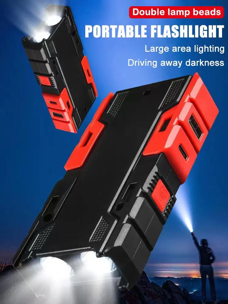 Description Picture 5 of itemDual Core High-intensity Flashlight Portable High-Power Multifunctional Emergency Lighting Emergency Mobile Power Bank Lamp