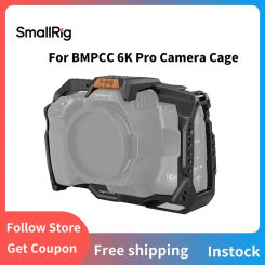 SmallRig 3270B for BMPCC 6K Pro DSLR Full Camera Cage Built-in NATO Rail & Cold Shoe Mount