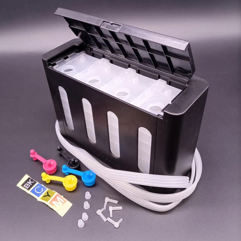 Description Picture 5 of item4 Color 100ML Universal CISS Ink Tank Replacement Parts DIY Tool Kits For Epson Canon HP Brother Inkjet Printer Refill Inks Case