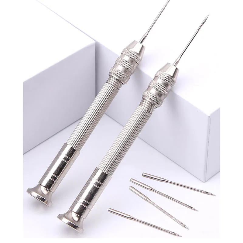 Description Picture 5 of itemLeather Sewing Awl Set Replaceable Multifunctional Shoes Repair Tool Kit Punch Stitching Needles DIY Sewing Leathercraft