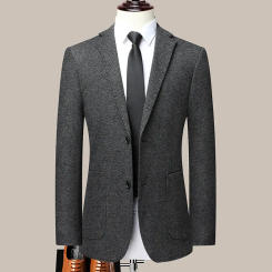 New Winter High Quality Wool Western-style Suit Jacket Business Casual Single Breasted Slim Fit For Men Smooths Silhouette
