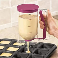 1 Pc Pancake Cupcake Batter Dispenser, Collapsible Batter For Cupcakes, Waffles, Muffin Mixes Or Any Baked Goods