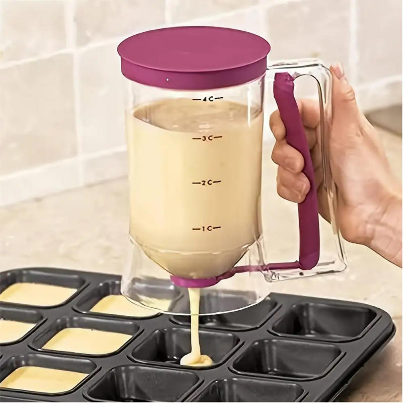 Description Picture 2 of item1 Pc Pancake Cupcake Batter Dispenser, Collapsible Batter For Cupcakes, Waffles, Muffin Mixes Or Any Baked Goods