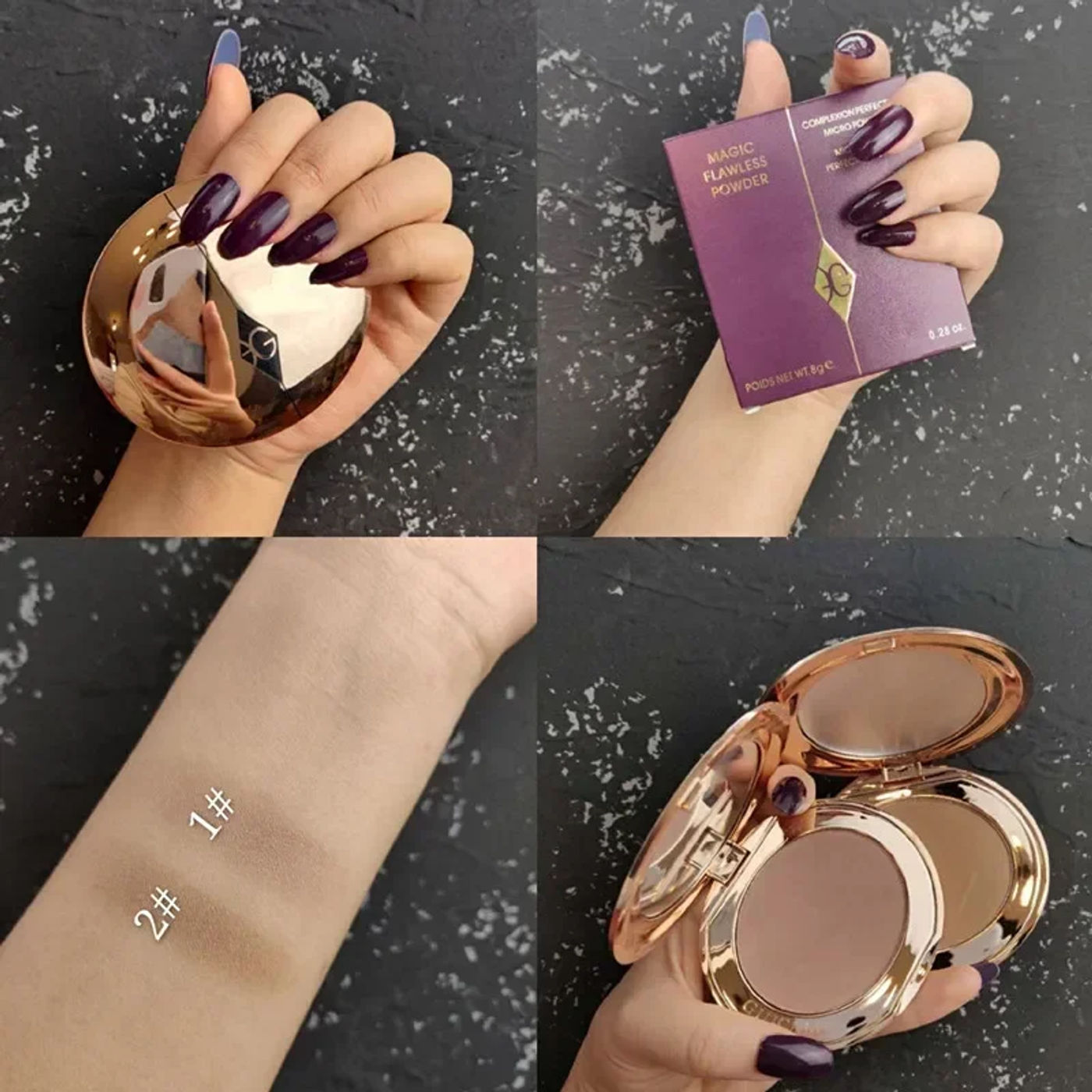 Description Picture 2 of itemContour Palette with Mirror Shadow Powder Bronzer Three-Dimensional Nose Shadow Repair Powder Facial Concealer Cosmetics Makeup