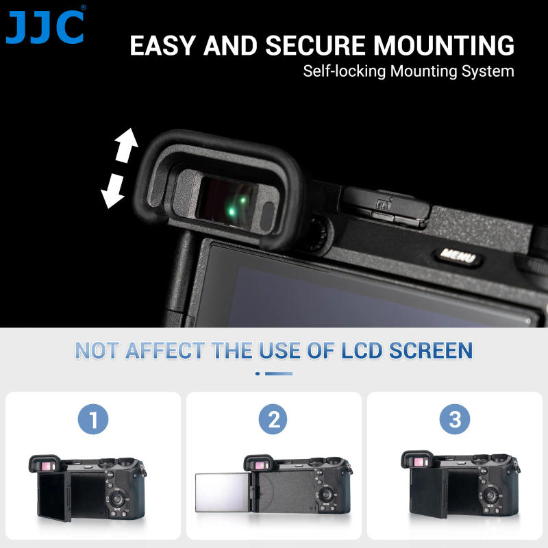 Description Picture 6 of item2 Pack JJC FDA-EP20 Soft Eyecup Eyepiece Viewfinder Eye Cup for Iconic Brand A6700 Eyeshade Protector Accessories