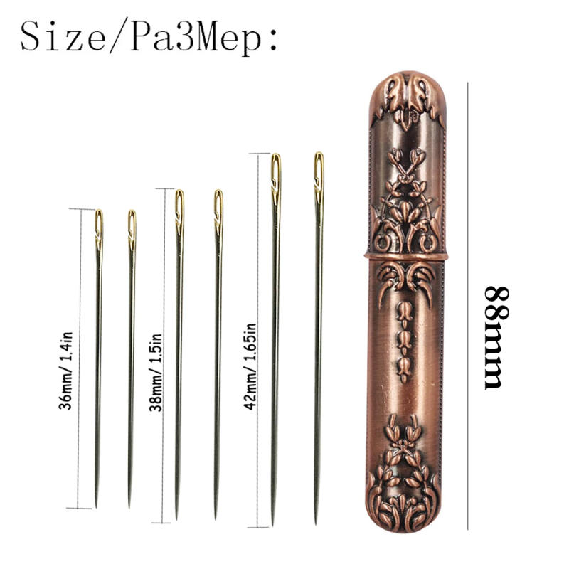 Description Picture 6 of item24Pcs Hand Sewing Needle And European Vintage Needle Barrel Household Storage Needle Barrel Sewing DIY Tool Accessories