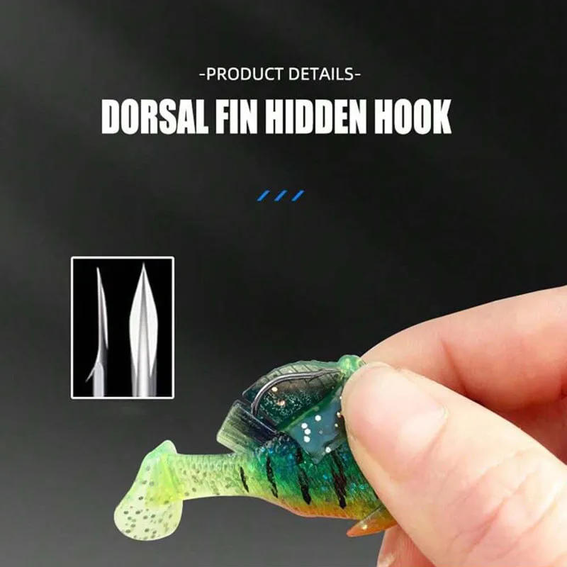 Description Picture 6 of item6Pcs/Box Dark Sleeper Fishing Lures Perch Soft Plastic Bait Artificial Jig Swimbait Bass Shad Trout Lure Freshwater Saltwater ﻿