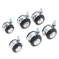 1 Pc 360 Degrees Swivel Universal Wheels Hardware Furniture Casters for Plate Roller Trolley Carts Office Chair 1.5/2 Inch Brake