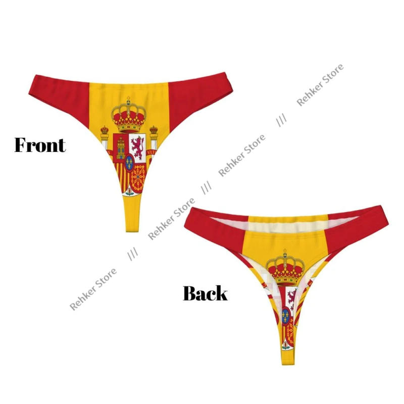 Description Picture 5 of itemSexy Panties Spain Flag Thongs Underwear Women Lingerie Breathable G-string