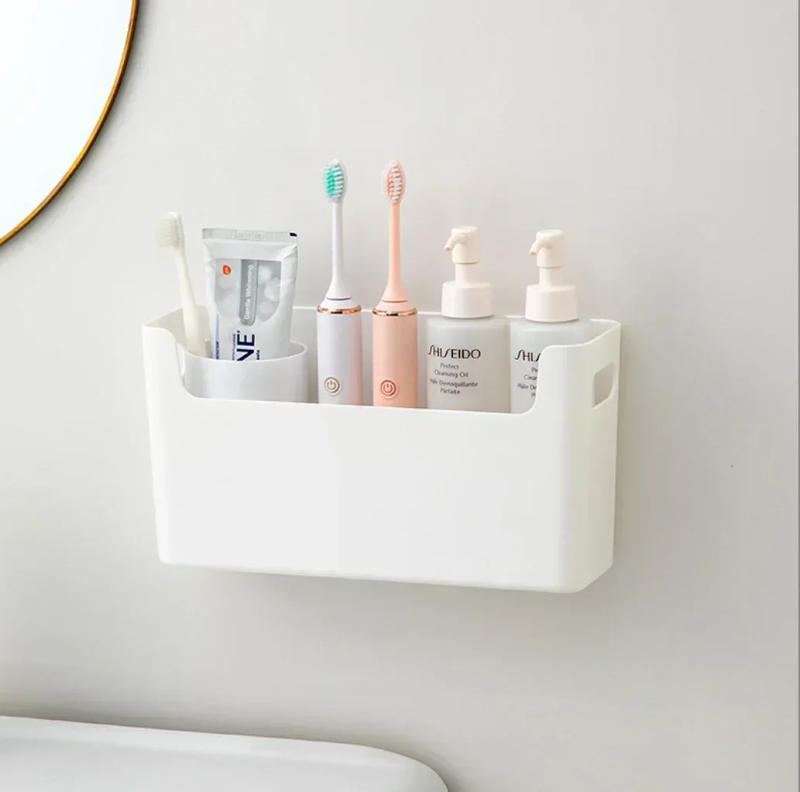 Description Picture 4 of itemNon Perforated Cling Film Rack Inside Cabinet Wall Shelf Shelves Spice Dish Drying Rack Cabinet Door Organiser for Kitchen