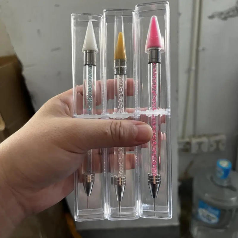 Description Picture 4 of itemCrystal Pen Picking Up Rhinestones Gems Dotting Pen Diamond Embroidery Double Head Point Drill Pen Sticky Wax Pencil DIY Tools *