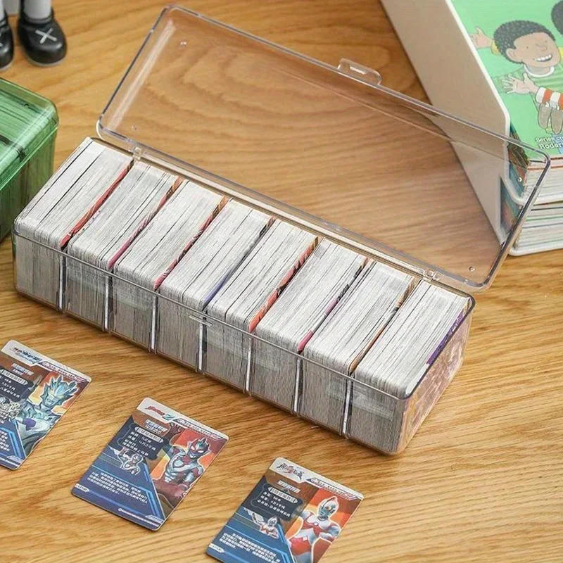 Description Picture 2 of item1pc Transparent Hot Trading Card Deck Box Large Capacity Container Card Organizer Storage Collectible Game Card Cases