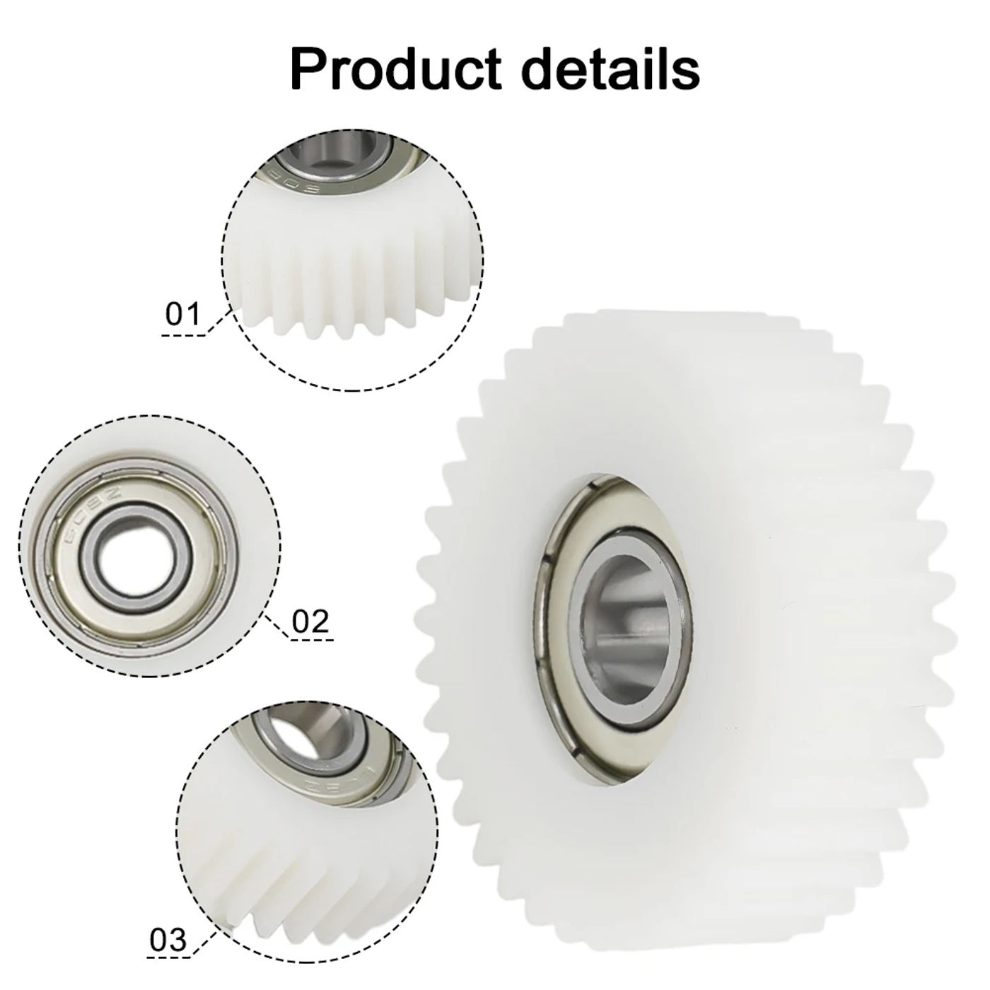 Description Picture 5 of item3PCS 36 Teeths Bicycle Wheel Hub Motor Planetary Gears 38x8x12mm Nylon Bearing Electric Bike Accessories For Bafang Motor Ebike