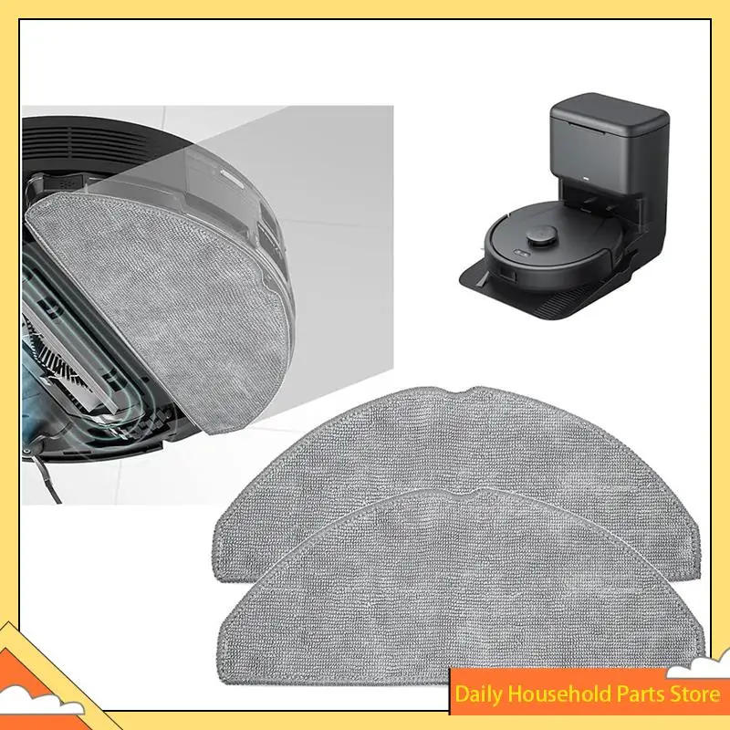 Description Picture 4 of item4 Pack Mop Cloths Replacement Part For Eufy L60 Robot Vacuum Cleaner, Microfiber Mop Pad Washable Mop Cloths Accessories HOT!