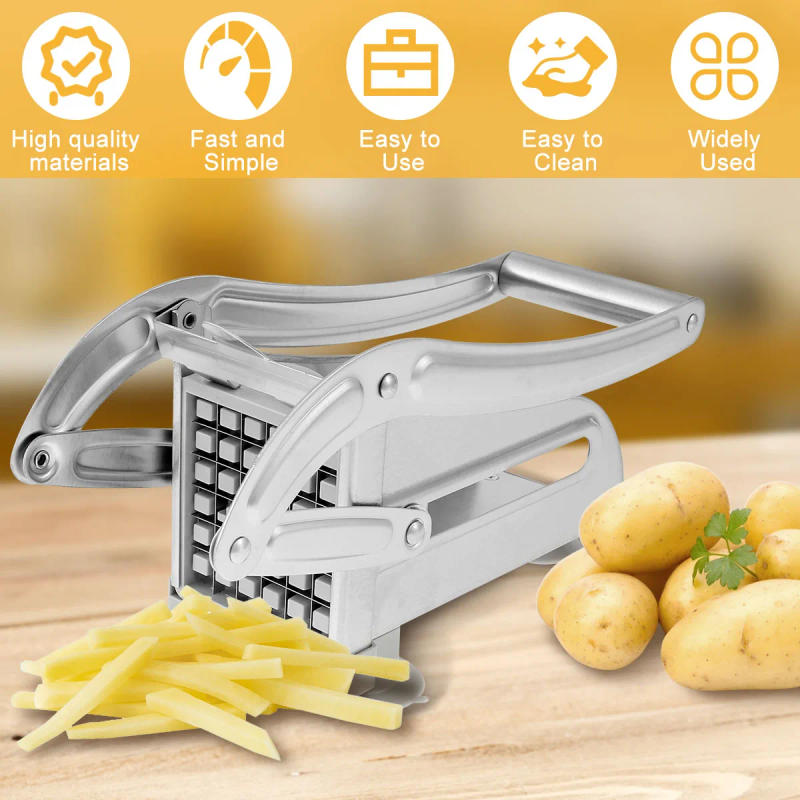 Description Picture 5 of itemFrench Fry Cutter Stainless Steel Potato Slicer Manual Vegetable Cutter Potato Chips Maker French Fries Cutter Kitchen Tools